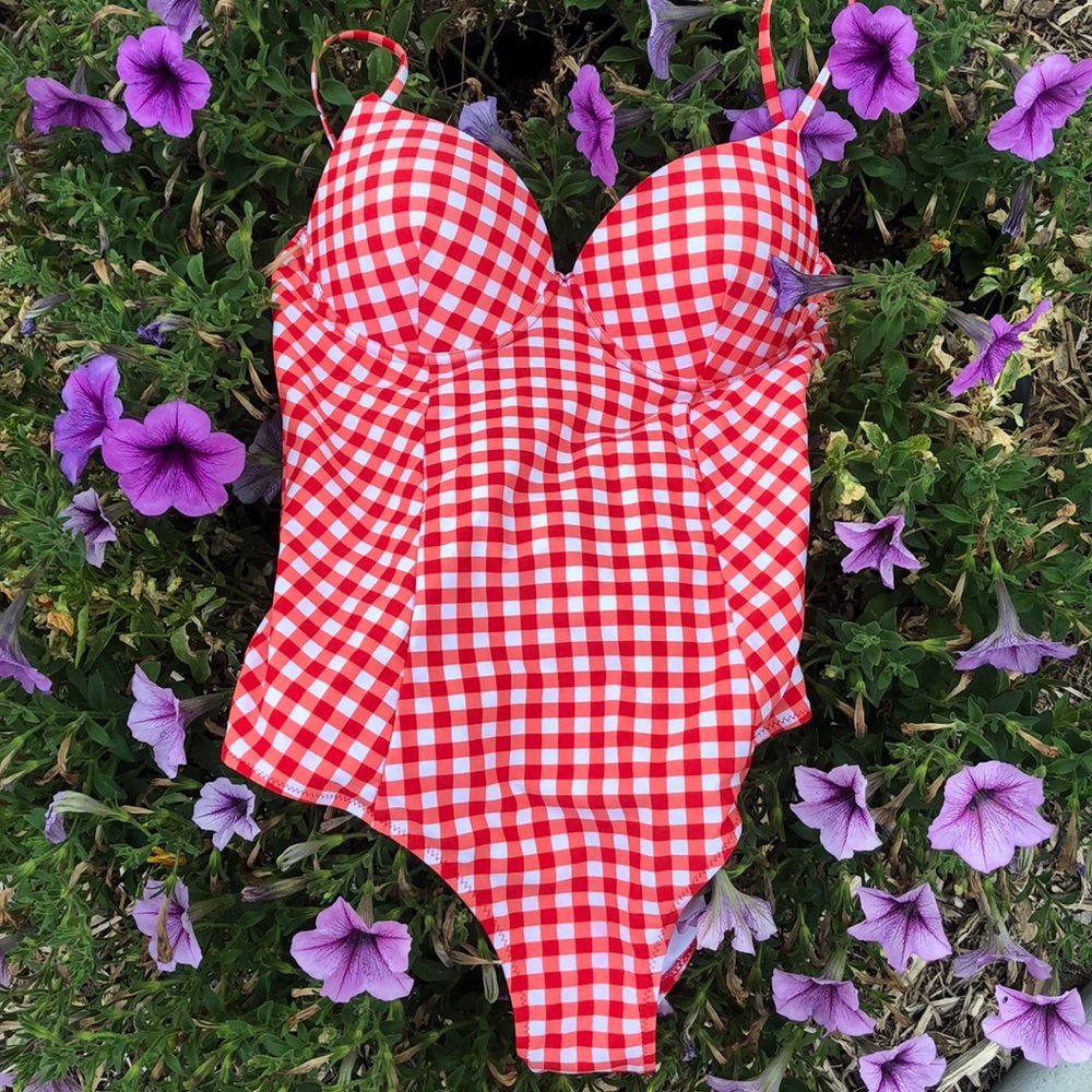 Vintage Red and White swimsuit